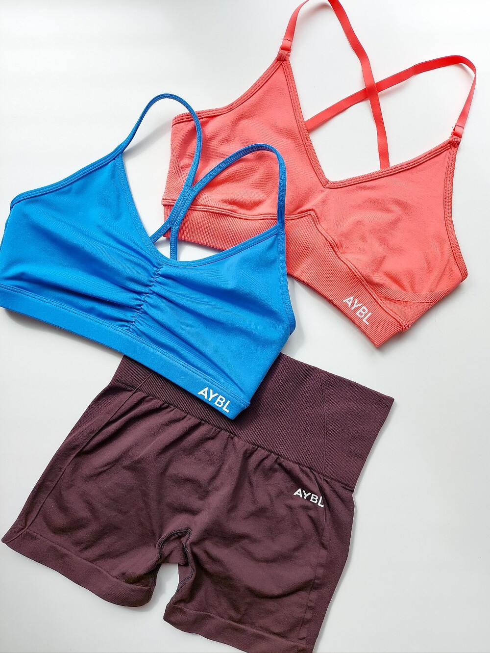 AYBL Set 3in1 Sports Bra + Shorts Gym Running Athletic Active Wear Sport Bundle